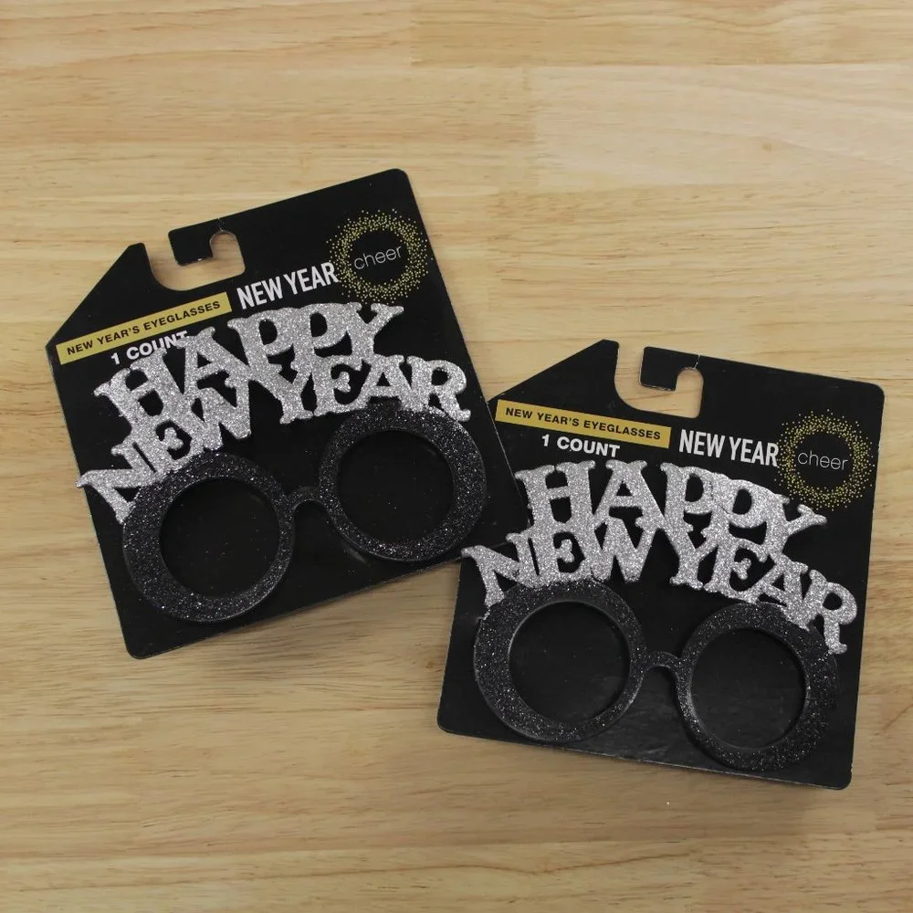 2 Happy New Year Party Glasses